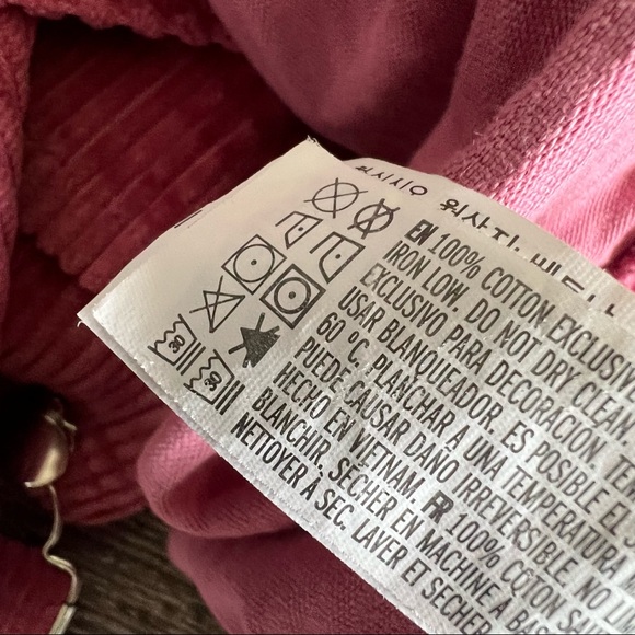 FOREVER 21 pink corduroy overalls skirt size large - Picture 8 of 9